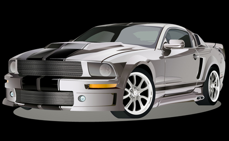 Metallic Mustang - 100% Vector